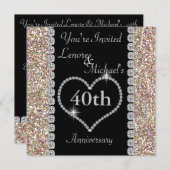 40e uitnodiging van een partij van de Jubileum (Voorkant / Achterkant)