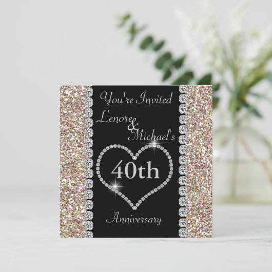 40e uitnodiging van een partij van de Jubileum (Staand voorkant)