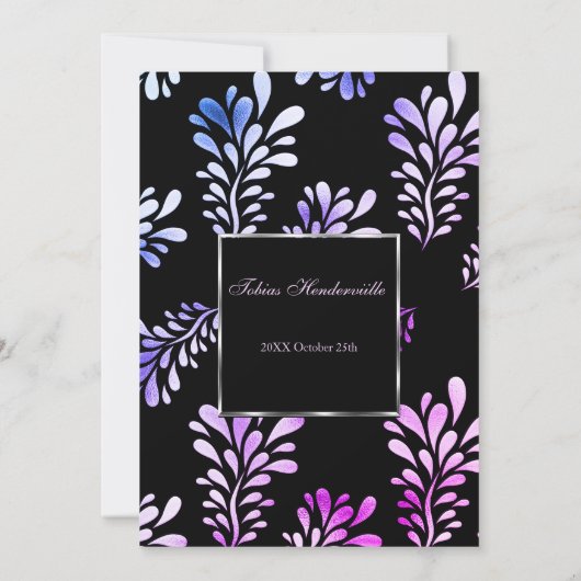 40e uitnodiging van het Man van de Birthday Party  (Achterkant)