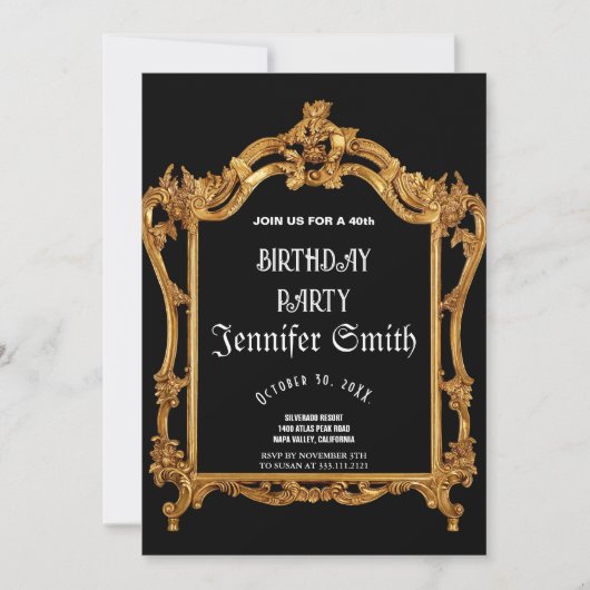 40e uitnodiging voor gouden feestdag (Voorkant)