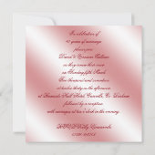 40e uitnodiging voor Jubileum van Ruby Wedding (Achterkant)