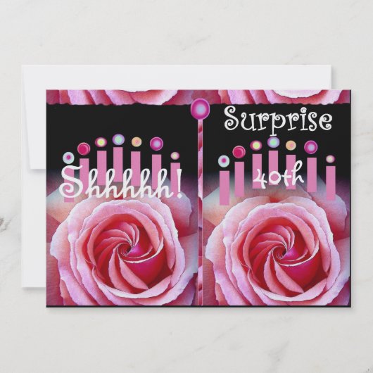 40e URPRISE Birthday Party Invitation Kaart (Voorkant)