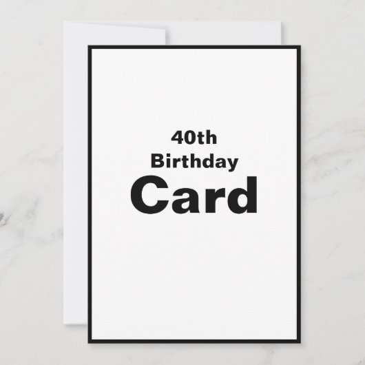 40e veertigste 40 40 4-0 geboortecaart kaart (Voorkant)