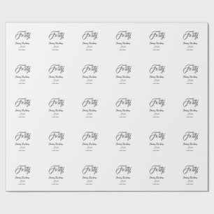 40e veertigste letter verjaardag naam datum jaar g cadeaupapier