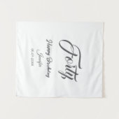 40e veertigste letter verjaardag naam datum jaar g wandkleed (Voorkant (horizontaal))