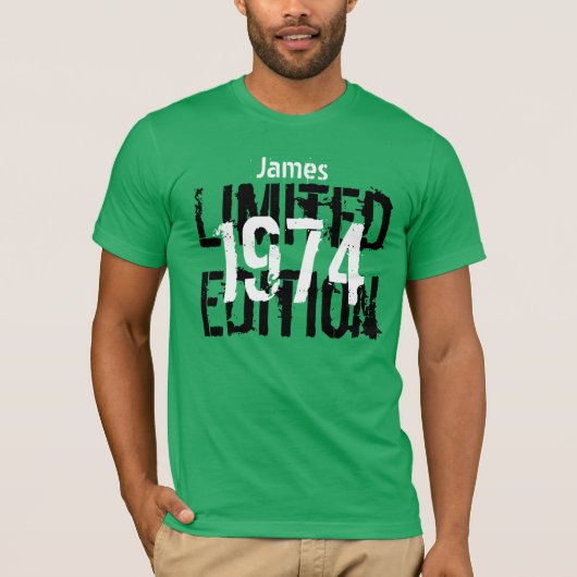 40e verjaardag 1974, beperkte uitgave, aangepaste  t-shirt (Voorkant)