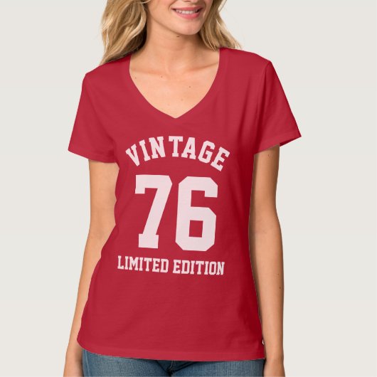  40e verjaardag 1976 Womens Jersey T-Shirt (Voorkant)