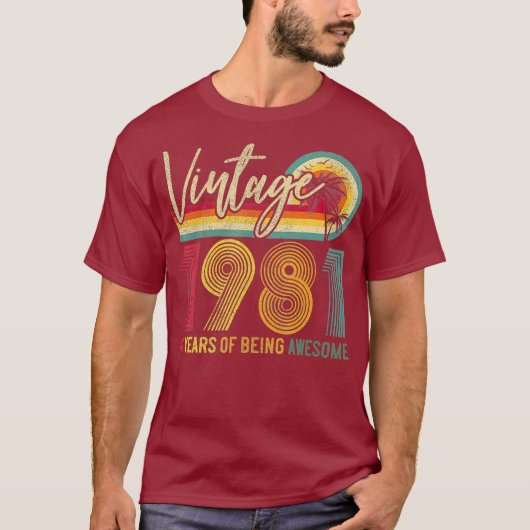 40e verjaardag 1981 40 jaar Geweldige T-shirt (Voorkant)