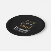 40e verjaardag 1981 Legendary Personalized Retro Papieren Bordje (Gekanteld)