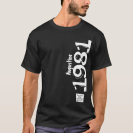 40e Verjaardag 1981 Naam Legends  Distressed T-shirt