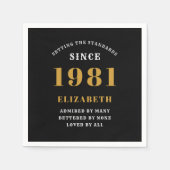 40e verjaardag 1981, speciaal gepersonaliseerd doo servet (Voorkant)