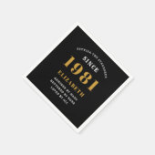 40e verjaardag 1981, speciaal gepersonaliseerd doo servet (Hoek)