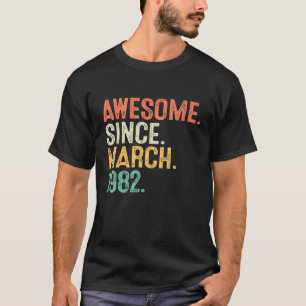 40e verjaardag 1982 40 jaar oude Mannen Geweldige  T-shirt