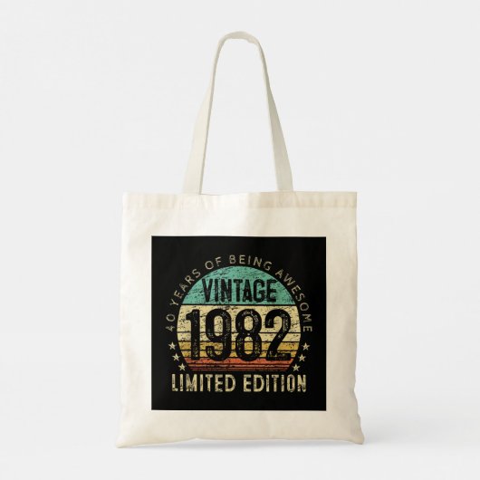 40e verjaardag  1982 40 jaar oude Mannen Wo Tote Bag (Achterkant)