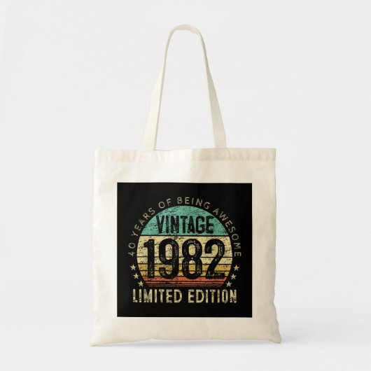 40e verjaardag  1982 40 jaar oude Mannen Wo Tote Bag (Voorkant)