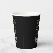 40e verjaardag 1982 Black Gold Add Name Retro Papieren Bekers (Links)
