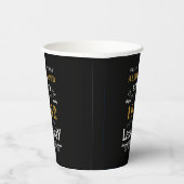 40e verjaardag 1982 Black Gold Add Name Retro Papieren Bekers (Rechts)