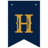 40e verjaardag 1982 Blue Gold Add Name Retro Vlaggetjes (Tweede vlag)