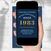 40e verjaardag 1983 Blue Gold , speciaal voor hem  Kaart