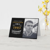 40e verjaardag 1983 Fotosjabloon Legendary Kaart (Gele Bloem)
