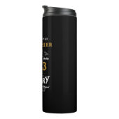 40e verjaardag 1983 Legendary Black Gold Add Name Thermosbeker (Geroteerd rechts)