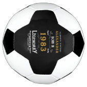 40e verjaardag 1983 Monogram naam Legendary Voetbal (Gedraaid)