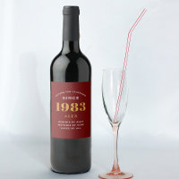 40e verjaardag 1983 Red Gold Elegant Chic