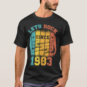40e verjaardag  1983 Retro 40 jaar oud Guit T-shirt