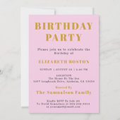 40e verjaardag 1983 Roze grijs Add Name Year Kaart (Achterkant)