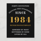 40e verjaardag 1984 zwart goud gepersonaliseerd vo flyer (Voorkant)