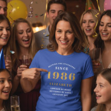 40e verjaardag 1986 gepersonaliseerde aangepaste n