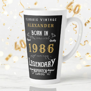 40e verjaardag 1986 Legendarische Retro Latte Mok