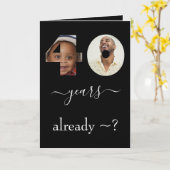 40e verjaardag 2-Afbeelding fotosjabloon kaart (Gele Bloem)