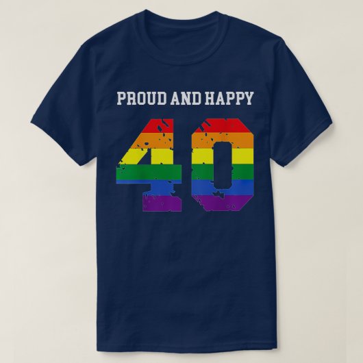 40e verjaardag 40 BDay Birthdaygift Lesbian Gay Bi T-shirt (Design voorkant)