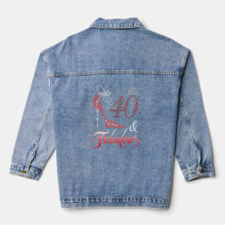 40e verjaardag 40 en fabelachtige koningin hoge ha denim jacket