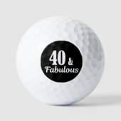 40e verjaardag 40 en verbluffende Button Golfballen (Voorkant)