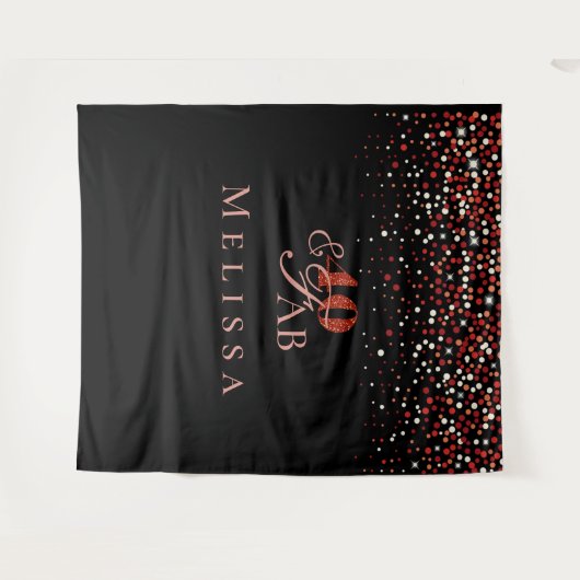 40e verjaardag (40 & fab) Vertrouwd ontwerp Bosbou Wandkleed (Voorkant (horizontaal))