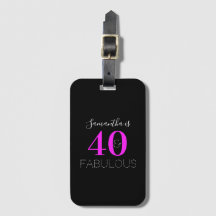 40e Verjaardag 40 Fabulous Gepersonaliseerde Neon 