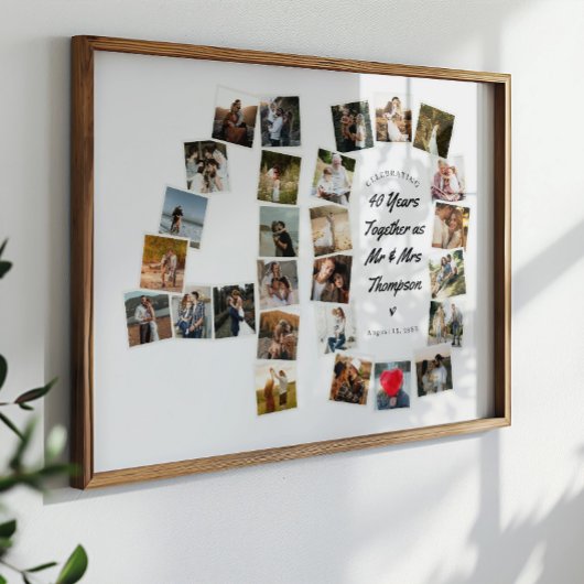 40e verjaardag 40 jaar foto collage poster