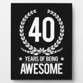 40e verjaardag (40 jaar Geweldige) Fotoplaat (Voorkant)