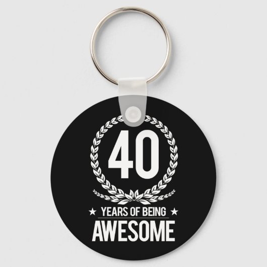 40e verjaardag (40 jaar Geweldige) Sleutelhanger (Voorkant)