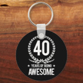 40e verjaardag (40 jaar Geweldige) Sleutelhanger (Voorkant)