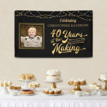 40e verjaardag | 40 JAAR IN DE MAKING Bewerkbare k