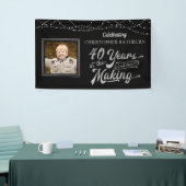 40e verjaardag 40 jaar in de zwarte zilver spandoek (Beurs)