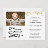 40e Verjaardag 40 JAAR IN HET MAKEN VAN Gouden Con Kaart (Voorkant)