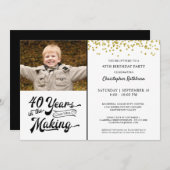 40e Verjaardag 40 JAAR IN HET MAKEN VAN Gouden Con Kaart (Voorkant / Achterkant)