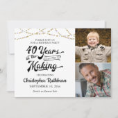 40e verjaardag 40 JAAR IN HET MAKEN van zwart goud Kaart (Voorkant)