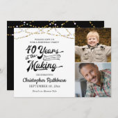 40e verjaardag 40 JAAR IN HET MAKEN van zwart goud Kaart (Voorkant / Achterkant)