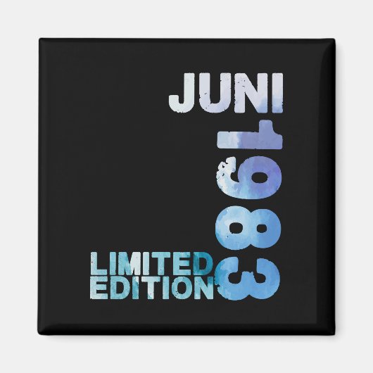 40e verjaardag 40 Jaar Limited Edition Juni 1983 Magneet (Voorkant)