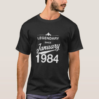 40e verjaardag 40 Jaar Oud geboren in januari 1984 T-shirt